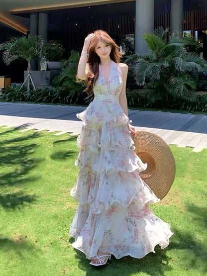 Rosé Garden Maxi Dress