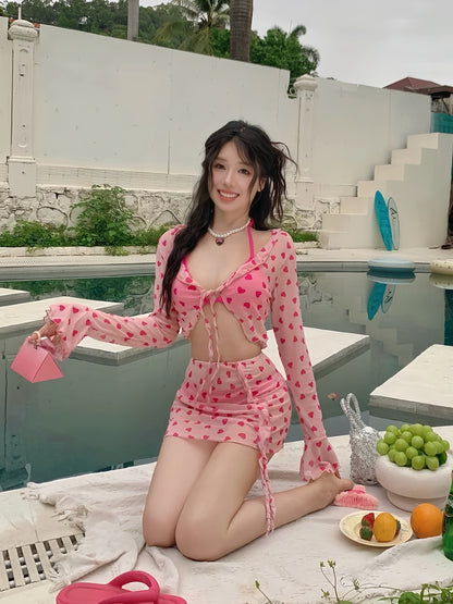 Heart On Me 4-Piece Bikini Set