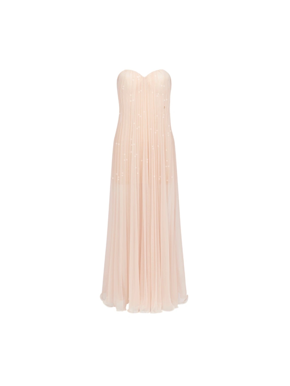 Thea Mesh Strapless Backless Maxi Dress