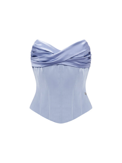 Mermaid Satin Corset Top + Skirt Two-Piece Set