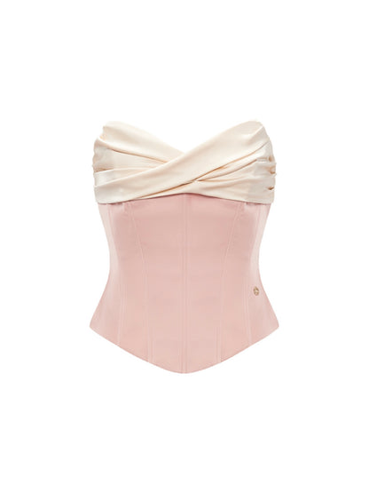 Mermaid Satin Corset Top + Skirt Two-Piece Set