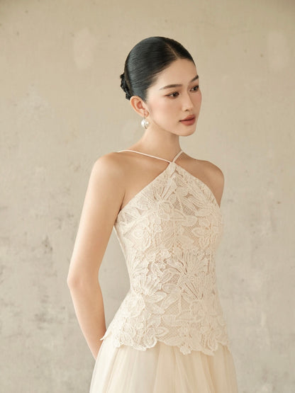 Nancy Lace Top & Maxi Skirt Set