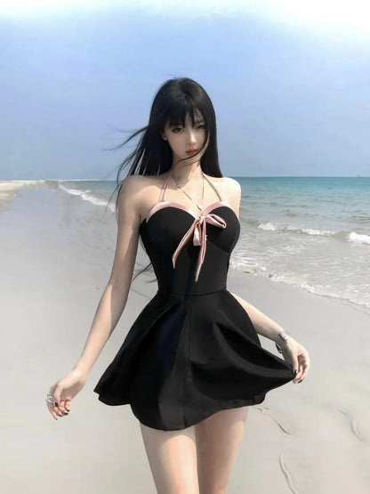Ocean Doll Black Swim Dress