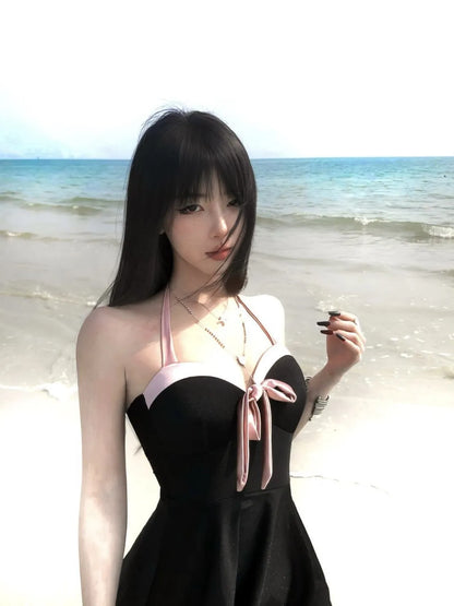 Ocean Doll Black Swim Dress